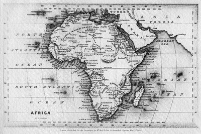 Map of Africa, engraved by Thomas Stirling by English School